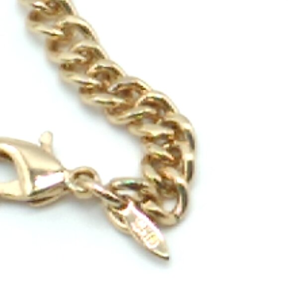 Vintage-Look SHB Blue Acrylic Beaded Necklace Gold-tone Chain NWOT - Picture 9 of 14